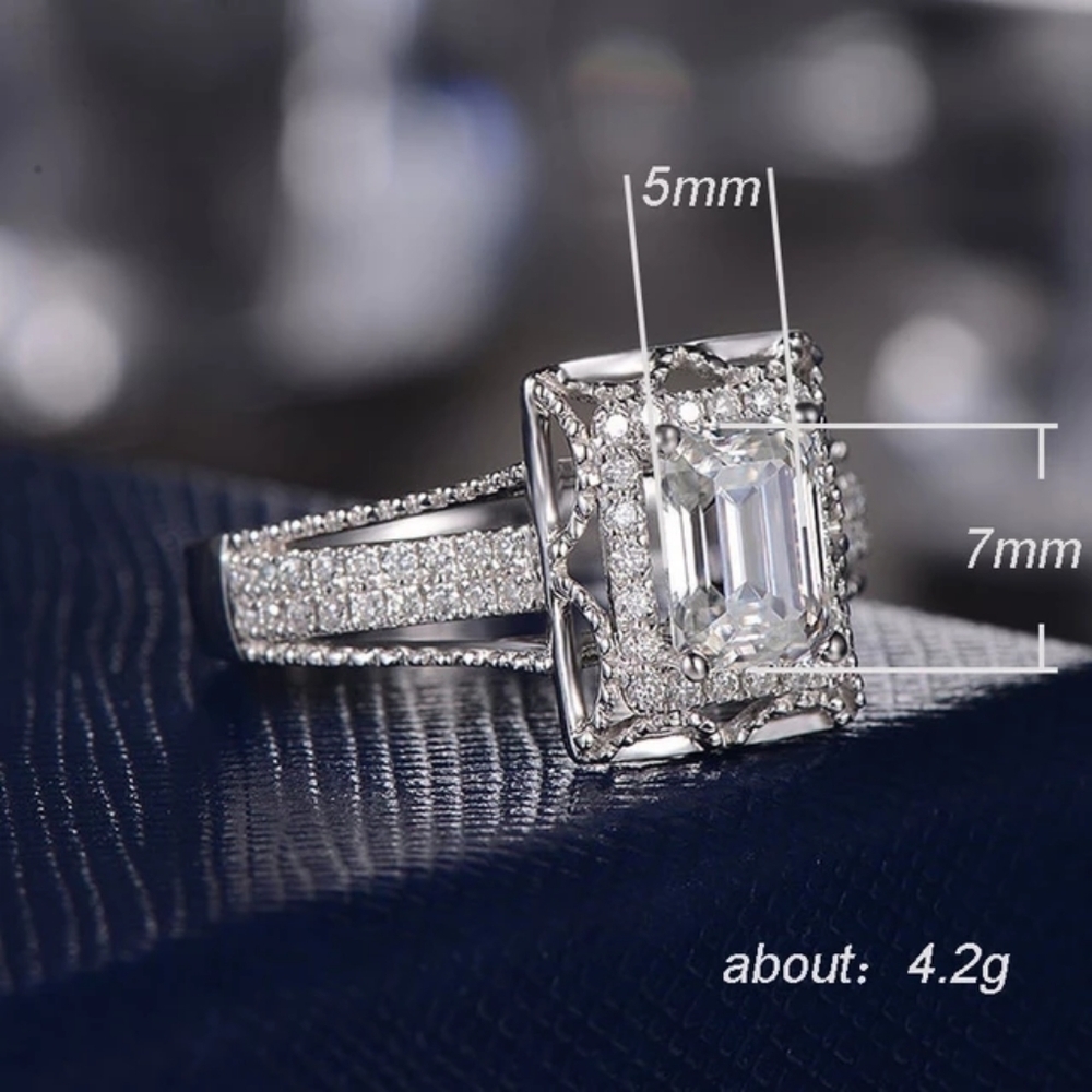 New 925 Sterling Silver Diamond Ring - Picture 4 of 7